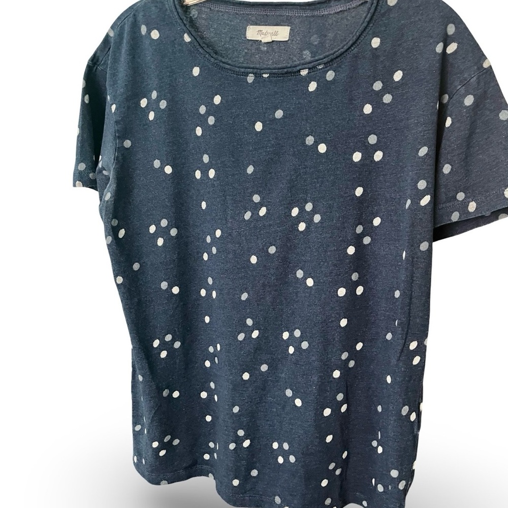 Madewell Navy Polka Dot Tee